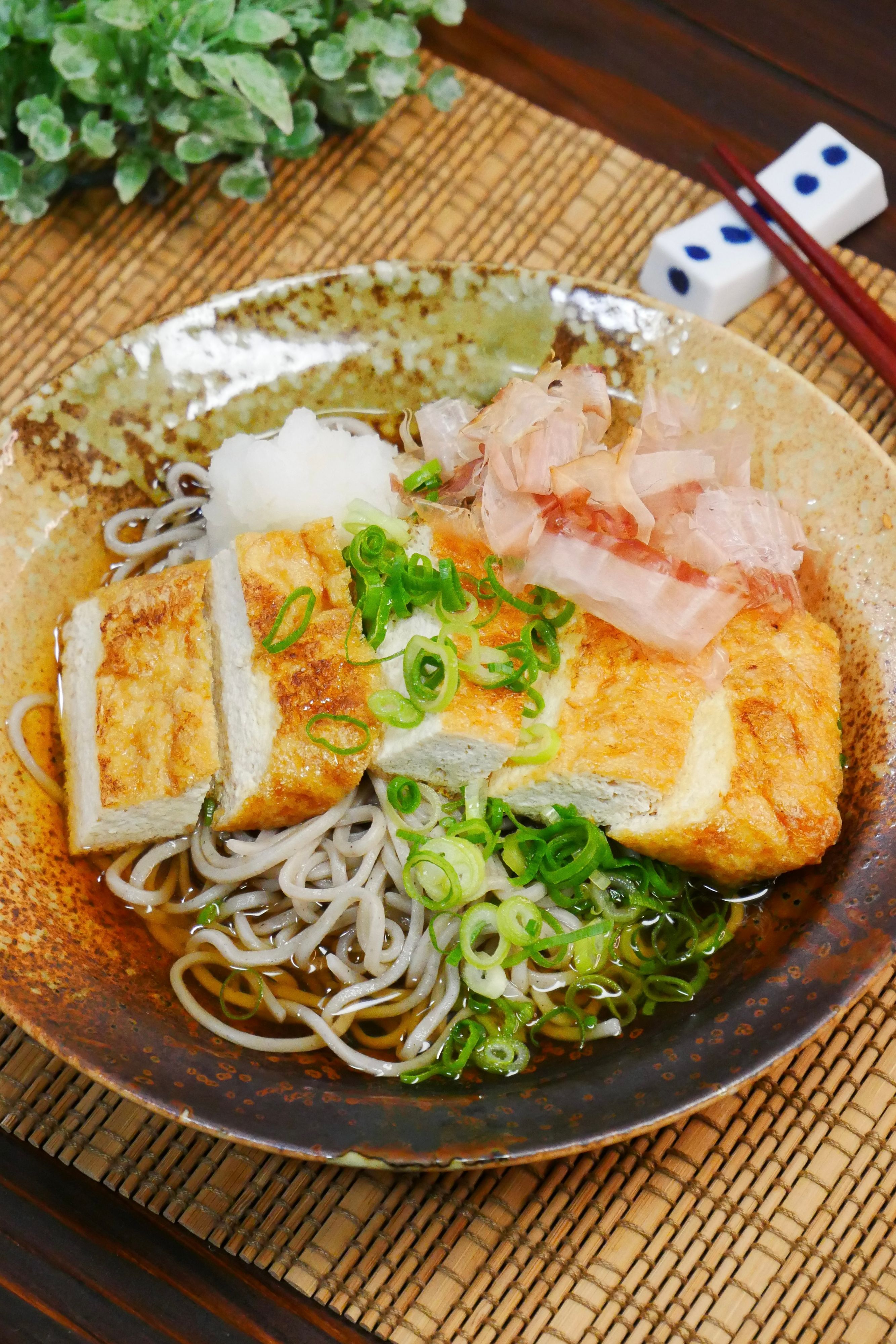カリッと焼き厚揚げのおろしそば | レシピサイトNadia