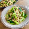 ゆかりの作ってみた!投稿(がっつり食べよう！豚肉と小松菜のピリ辛パスタ)