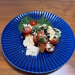 こむぎの作ってみた!投稿(豆腐とトマトのさっぱりポン酢サラダ)