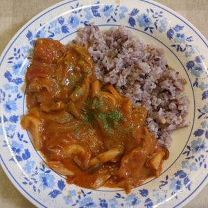 ねこの作ってみた!投稿(【豚肉のこく旨ハヤシライス】簡単手作り♪炒めて煮るだけ◎)