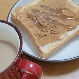 初心者マークの作ってみた!投稿(朝ごはん救世主！きなこトースト)