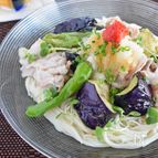 冷え冷え♪なす豚ぶっかけそうめん