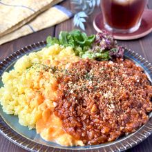 【とろたまチーズキーマカレー】レンチンだけで簡単！めちゃ旨♡