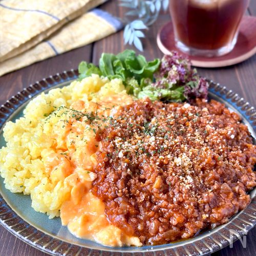 【とろたまチーズキーマカレー】レンチンだけで簡単!めちゃ旨♡