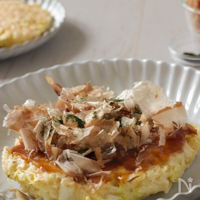 米粉でもっちり♪お好み焼き