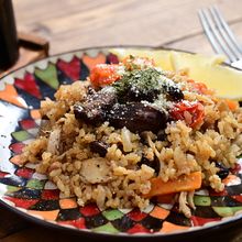 ジビエ釜飯「牡丹肉のカレー釜飯」
