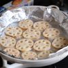 【ヘルシーおつまみ】蓮根のカリッと青のりチーズ焼きの工程1