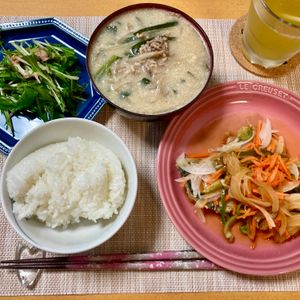 たぁプーの作ってみた!投稿(重ねて煮るだけ♪『もやしと豆腐のうま辛♡担々スープ』)