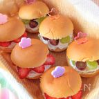 お花見に＊Wクリームが美味！スイーツスライダーバーガー