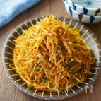 ごぼうと人参のしらたききんぴら【飽きない味付け。定番副菜】