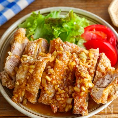 【また作ってね♡】新玉香味だれの絶品油淋鶏！サクサクやみつき