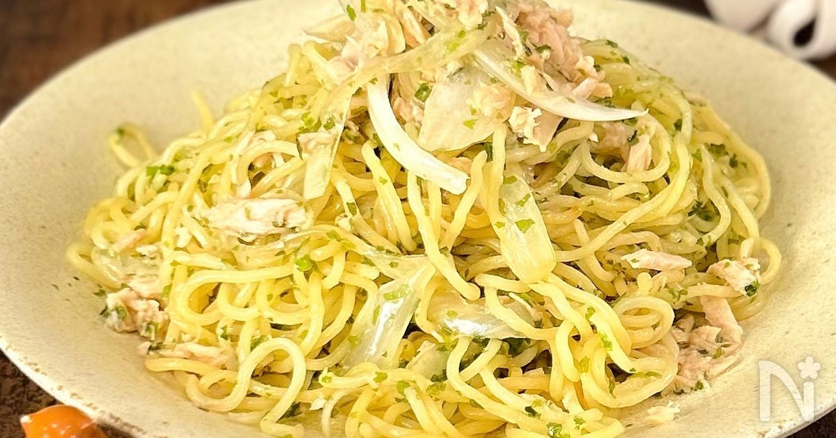 レンジで一発【ツナと青のりまぜそば】