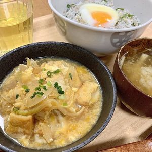 りつこの作ってみた!投稿(ヘルシーだけどボリューム満点♡かつとじならぬ！厚揚げの卵とじ)