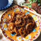 『食感がくせになる♡』牛肉とレンコンのプルコギ風