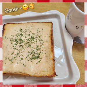 ナムディの作ってみた!投稿(サワークリームと明太子のトースト)