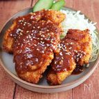濃厚〜♡【味噌だれチキンカツ】タレはレンジで♪