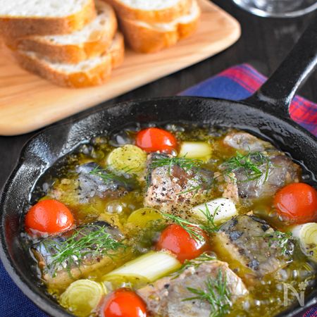 簡単絶品 サバ缶アヒージョ By 簡単料理研究家 服部みどり レシピサイト Nadia ナディア プロの料理家のおいしいレシピ