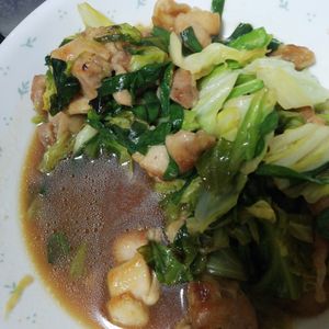 翔ママの作ってみた!投稿(ワンパン10分!【鶏肉とキャベツのスタミナ炒め】)