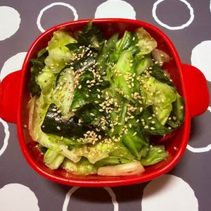 m★egの作ってみた!投稿(5分で完成！【きゅうりとキャベツの旨塩サラダ】包丁不要♩)