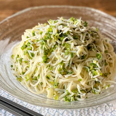 さっぱりツルっと。しらすのねぎだく塩レモンそうめん