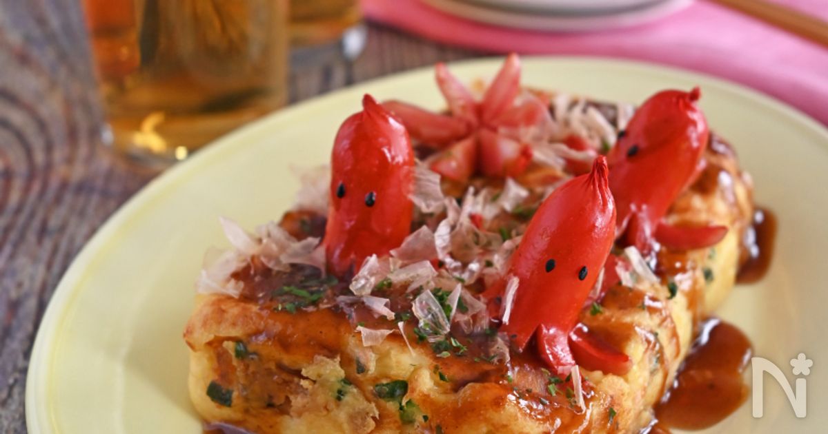 卵焼き器で作るお手軽たこ焼！タコさんウィンナーの豆腐カクたこ