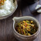 セロリの葉と新しょうがの佃煮風