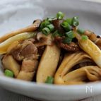 豚ばら肉とキノコの中華炒め