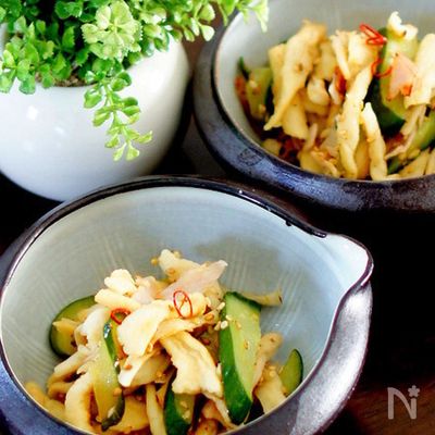 切干大根と胡瓜のすし酢炒め