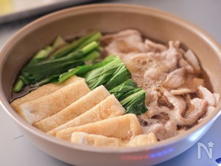 小松菜と豚肉のさっと煮のポイント