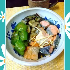 チョロリスの作ってみた!投稿(【鮭となすの焼き浸し】つゆが染みておいしい！作り置きにも◎)