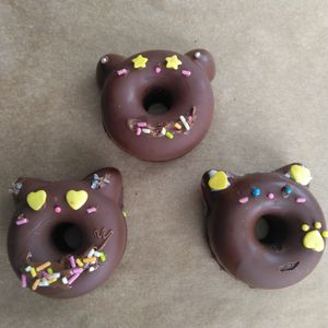 ももの作ってみた!投稿(米粉で作る♪ココア焼きドーナツ☆)