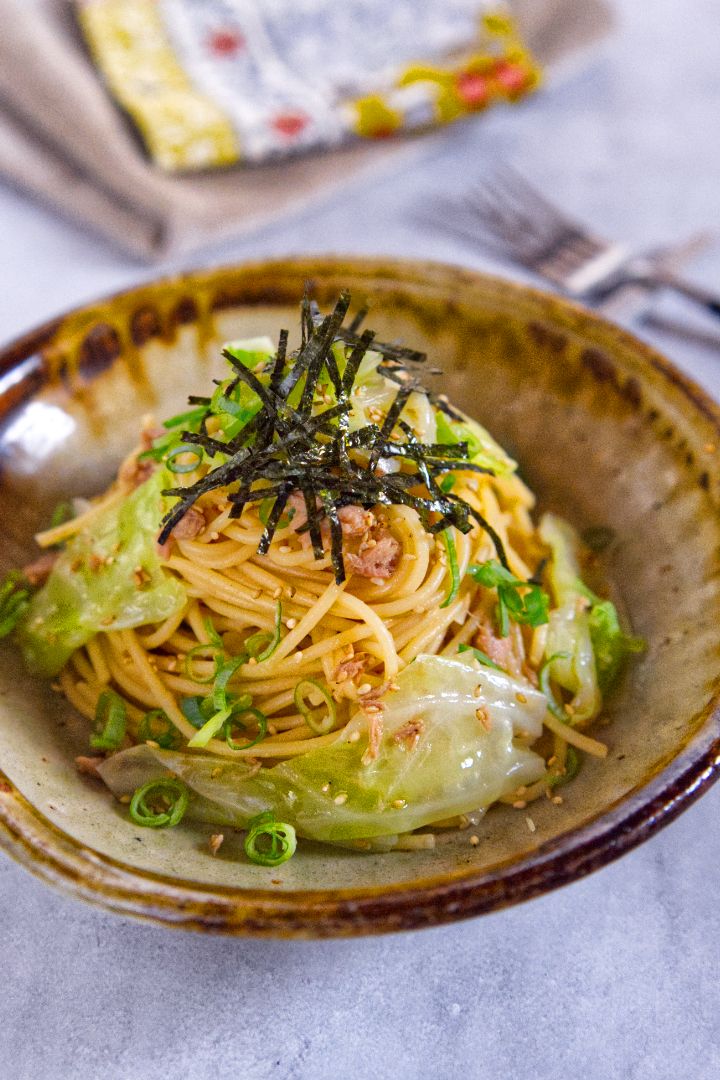 ツナとキャベツの和風パスタ