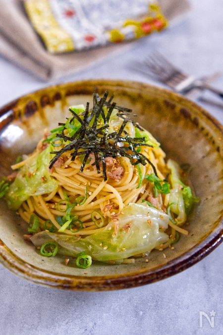 ツナとキャベツの和風パスタ