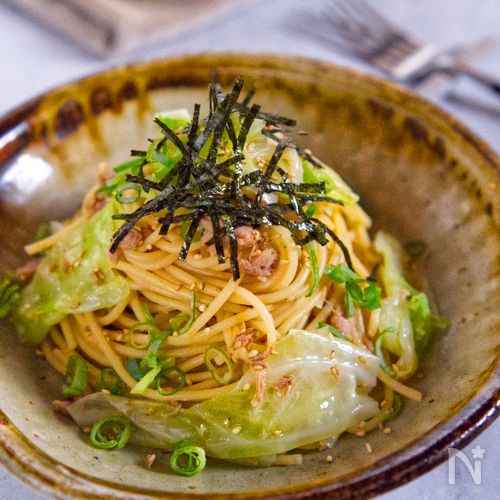 和えるだけで簡単!ツナとキャベツの和風パスタ
