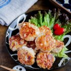 鶏むね肉で♪れんこんチーズつくね