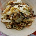 じっくり炒めてしっとり柔らかキャベツとしいたけの和風野菜炒め