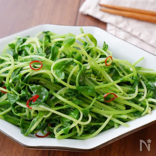 炒め時間10秒⏰〈だし香る豆苗炒め〉中華屋さんに負けない!