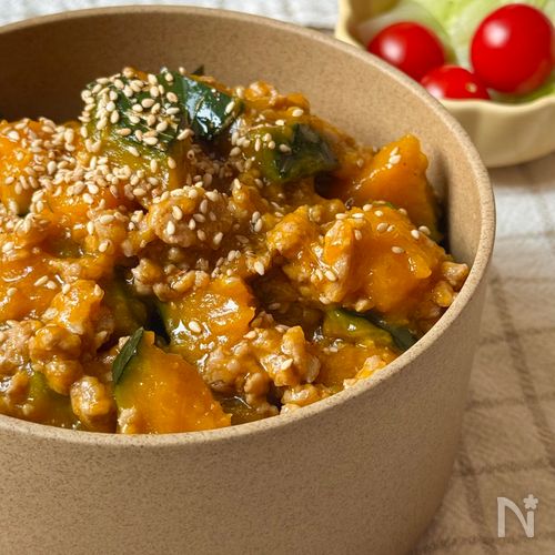 10分で完成!【かぼちゃそぼろ丼】