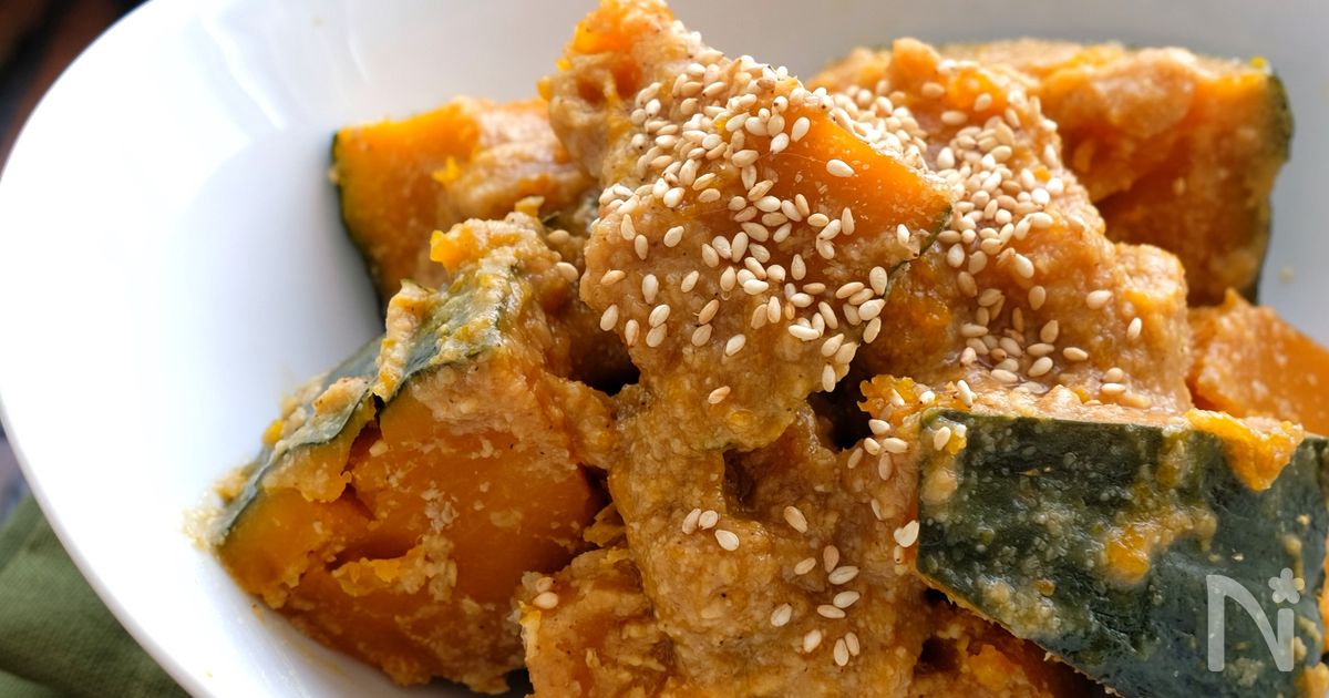 こっくりコクうま！＊かぼちゃの胡麻味噌煮＊