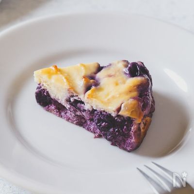 甘酒ブルーベリーチーズケーキ【砂糖･生クリームなし】