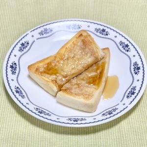 キャピタンの作ってみた!投稿(甘じょっぱい背徳の味♡『ピーナッツバターチーズトースト』)