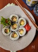 水菜と肉みその簡単のり巻き