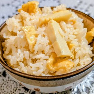 まゆのの作ってみた!投稿(【たけのこと油揚げの炊き込みごはん】白だしで♪春の炊き込み♡)