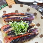 ベーコンチーズをはさんだ♪とろ～り茄子のステーキ