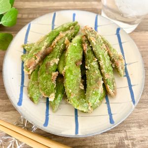 のりのり🐾🎀🤍の作ってみた!投稿(食べる手が止められない!【これは無限のスナップえんどう】)