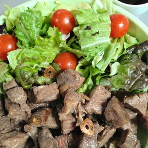 ゆみの作ってみた!投稿(【永久保存版☆極旨だれで】甘辛バター醤油のサイコロステーキ)