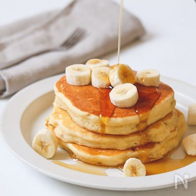 米粉で作る♪バナナパンケーキ