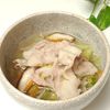 とのちゃまの作ってみた!投稿(味付け１つ！巻いて食べる『豚バラと千切り野菜のだし汁』)