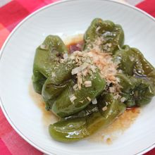 まるごと冷凍ピーマンの焼き浸し