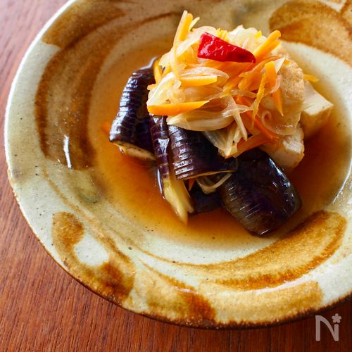 【ナスと厚揚げの南蛮漬け】味しみナスが絶品!作り置きにも◎